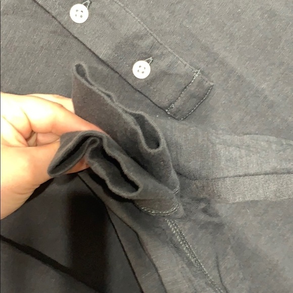 J Crew 3 Button Black long sleeve layer t-shirt women’s size small - Picture 4 of 6